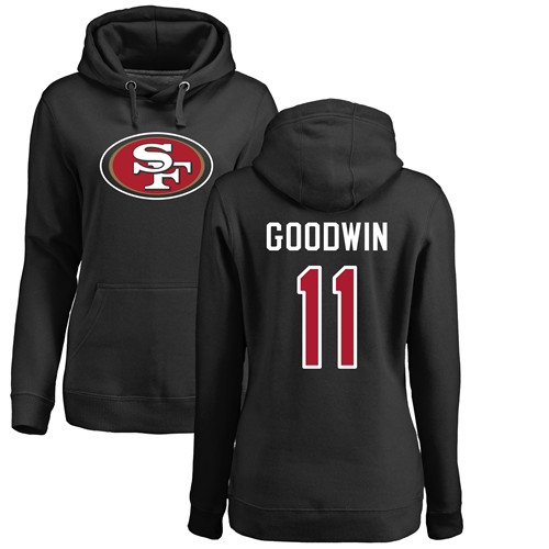 San Francisco 49ers Black Women Marquise Goodwin Name and Number Logo #11 San Francisco 49ers